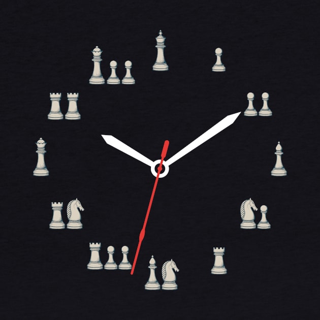 Vintage Chess Board Clock by All-About-Words